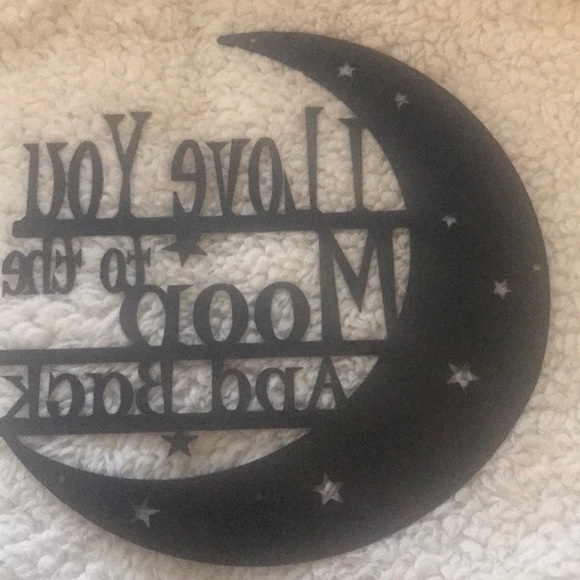 Black matte “I love you to the Moon and Back metal - Picture 2 of 2